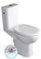 HANDICAP WC kombi zvýšený sedák, Rimless, zadní odpad, bílá K11-0221