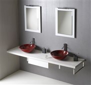 AVICE deska pod umyvadlo 190x50cm, tl.5cm, dub starobílý AV195