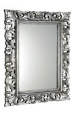 SCULE zrcadlo ve vyřezávaném rámu 70x100cm, stříbrná IN156