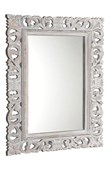 SCULE zrcadlo ve vyřezávaném rámu 70x100cm, bílá IN171