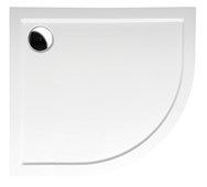 RENA L sprchová vanička z litého mramoru, čtvrtkruh 90x80cm, R550, levá, bílá 72890