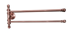 PERLA dvojitý držák ručníků otočný 390mm, růžové zlato PE0177