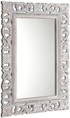 SCULE zrcadlo ve vyřezávaném rámu 80x120cm, bílá IN324