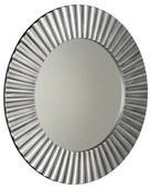 PRIDE kulaté zrcadlo v dřevěném rámu ø 90cm, stříbrná PD902