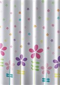 Sprchový závěs 180x180cm, polyester, květovaný barevný ZV025