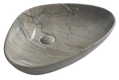 DALMA keramické umyvadlo na desku, 58,5x39 cm, grigio MM213