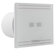 GLASS koupelnový ventilátor axiální s LED displejem, 8W, potrubí 100mm, bílá GS103