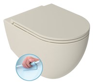 INFINITY závěsná WC mísa, Rimless, 36,5x53cm, ivory 10NF02001-2K