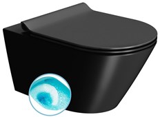 KUBE X závěsná WC mísa, Swirlflush, 36x55cm, černá dual-mat 941526