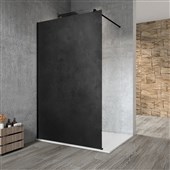 VARIO BLACK jednodílná sprchová zástěna k instalaci ke stěně, deska HPL Kara, 700 mm GX2670GX1014