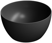 PURA keramické umyvadlo na desku, průměr 42cm, černá mat 885226