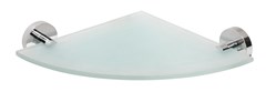 X-ROUND E skleněná polička rohová 235x255mm, chrom XR603