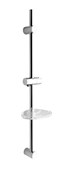 Sprchová tyč s mýdlenkou, posuvný držák, 810mm, chrom 1206-06