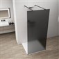 ESCA BLACK MATT jednodílná sprchová zástěna do prostoru, kouřové matné sklo, 1400 mm ES1414-06