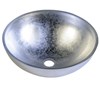 MURANO ARGENTO skleněné umyvadlo na desku, průměr 40cm, stříbrná AL5318-52