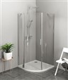ZOOM čtvrtkruhová sprchová zástěna 900x900mm, čiré sklo, levá ZL2615L