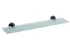 X-ROUND BLACK skleněná polička, 600mm, černá mat XR609B