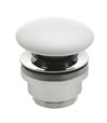 Umyvadlová výpust 5/4“, click-clack, keramická zátka, 5-63mm, bílá WEH060