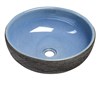 PRIORI keramické umyvadlo na desku, Ø 41 cm, modrá/šedá PI020