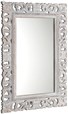 SCULE zrcadlo ve vyřezávaném rámu 80x120cm, bílá IN324
