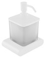 FLORI dávkovač mýdla, 300 ml, mléčné sklo, bílá mat RF019/14