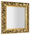 ZEEGRAS zrcadlo ve vyřezávaném rámu 90x90cm, zlatá IN416
