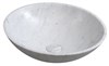 BLOK kamenné umyvadlo na desku Ø 42 cm, bílá carrara mat 2401-42