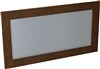 BRAND zrcadlo v dřevěném rámu 1300x700mm, mořený smrk BA061S