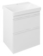 SITIA umyvadlová skříňka 56,4x70x44,2cm, 2xzásuvka, bílá mat SI060-3131
