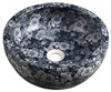 PRIORI keramické umyvadlo na desku, Ø 41 cm, modré květy PI038