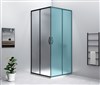 SIGMA SIMPLY BLACK sprchové dveře posuvné pro rohový vstup 900 mm, sklo Brick GS2490B