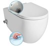 INFINITY CLEANWASH závěsná WC mísa Rimless, integrovaná baterie a bidet. sprška, 36,5x53cm, bílá 10N