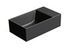 KUBE X keramické umývátko 40x23cm, bez otvoru, pravé/levé, černá mat 9484026