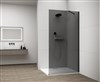 ESCA BLACK MATT jednodílná sprchová zástěna k instalaci ke stěně, kouřové sklo, 800 mm ES1280-02